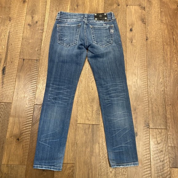 miss me j5515255 skinny jeans size 28 blue measures 28X 30 - Picture 5 of 7